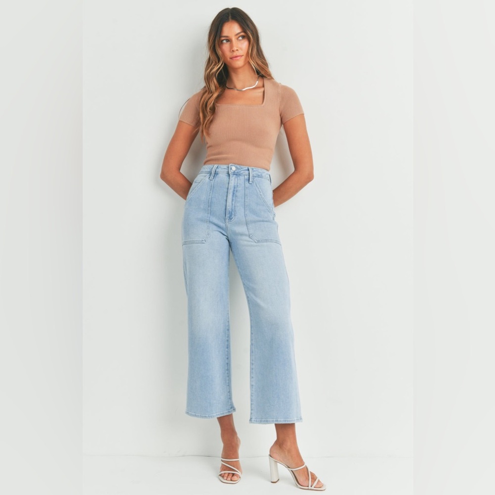 The Patch Pocket Wide Leg denim size 27 (women’s 4-6)